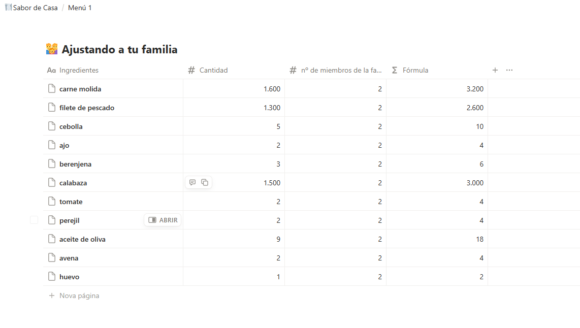 Ajustando lista de compras